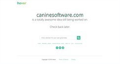 Desktop Screenshot of caninesoftware.com